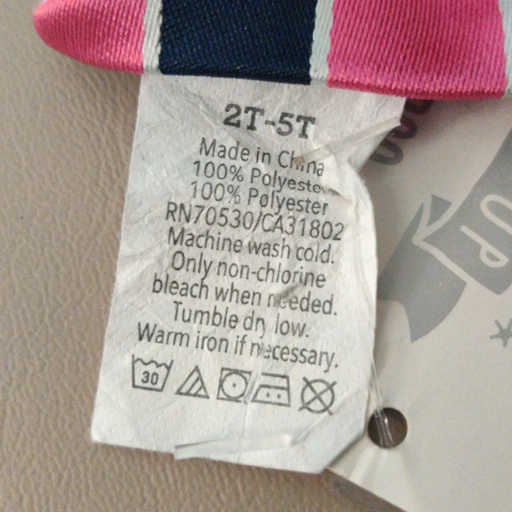 Gymboree Pink and Navy Striped Dresses Up Tie, Size 2T - 5T